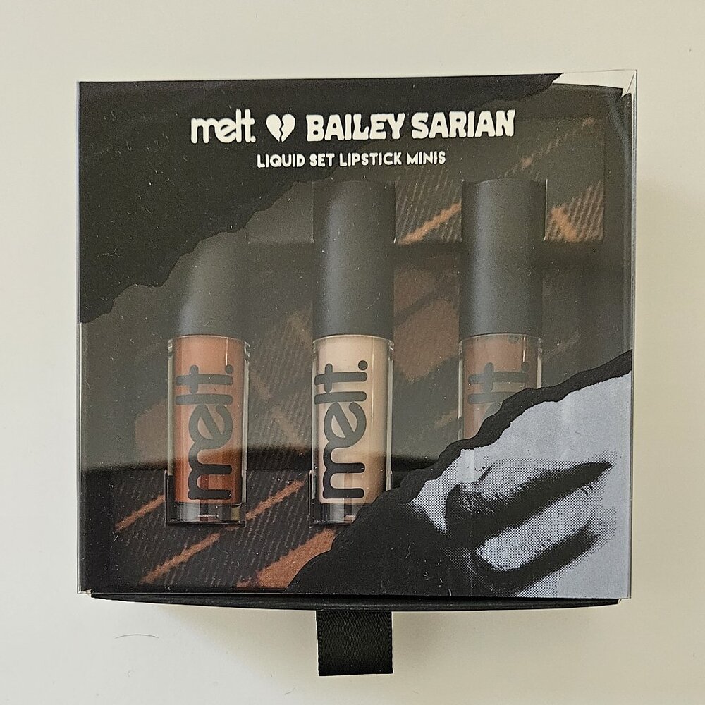 Melt Cosmetics x Bailey Sarian Deadly Kiss Mini Liquid Lipstick Set NEW IN BOX